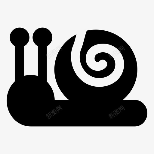蜗牛软体动物海洋生物图标svg_新图网 https://ixintu.com 动物 固体 图标 懒虫 景观 海洋生物 蜗牛 设备 软体
