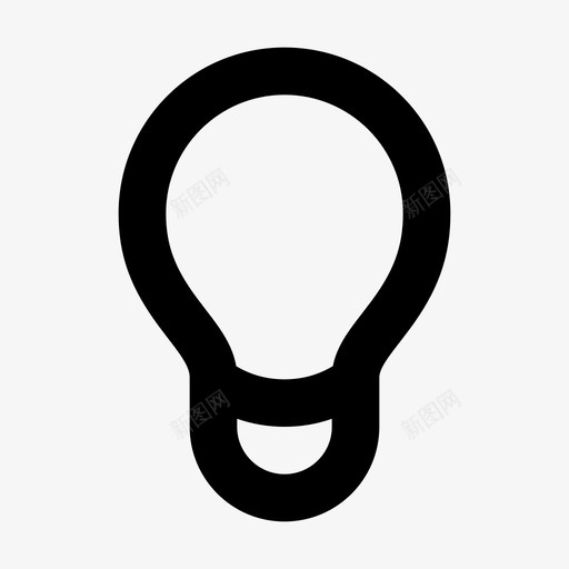 灯泡符号工具图标svg_新图网 https://ixintu.com 各种 图标 工具 灯泡 符号
