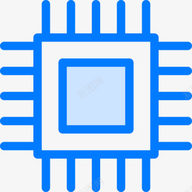 芯片cybernatics2蓝色图标图标