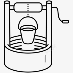 取水口标志水井取水口水桶图标高清图片