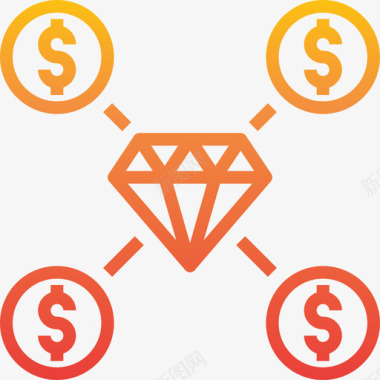 钻石投资33梯度图标图标