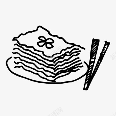 海藻小吃亚洲筷子图标图标