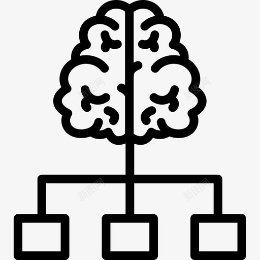 大脑人工智能42线性图标svg_新图网 https://ixintu.com 人工智能 大脑 线性