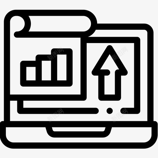 笔记本电脑市场增长线性图标svg_新图网 https://ixintu.com 增长 市场 电脑 笔记本 线性