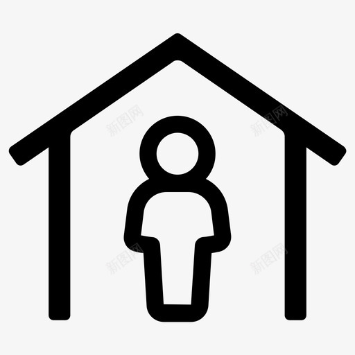 房东房子住户图标svg_新图网 https://ixintu.com 业主 住户 房东 房子 房客