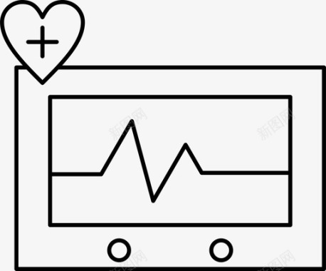 心电图心跳心率图标图标