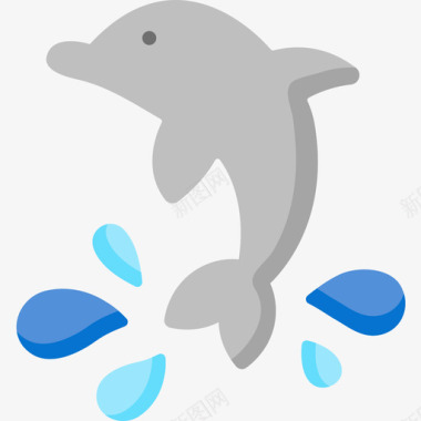 海豚6号节目平坦图标图标