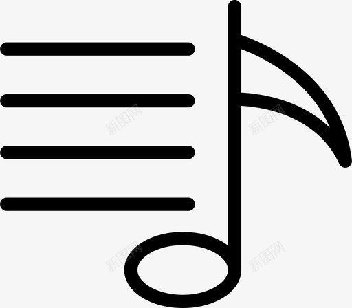 音乐旋律音符图标svg_新图网 https://ixintu.com 声音 播放列表 旋律 音乐 音符