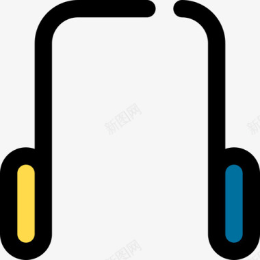 耳机音乐74线性颜色图标图标