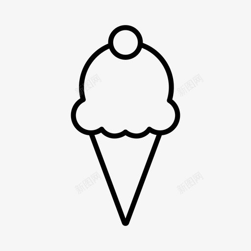 冰淇淋甜点快餐图标svg_新图网 https://ixintu.com 冰淇淋 垃圾食品 快餐 甜点