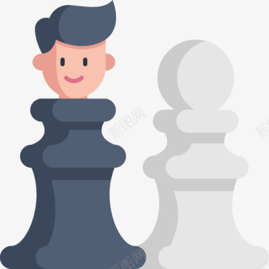 国际象棋领导力9平局图标图标