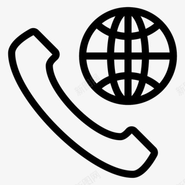 电话商务全球图标图标