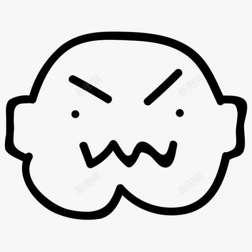 怪物脸外星人椭圆形图标svg_新图网 https://ixintu.com 反应 外星人 怪物 愤怒 椭圆形