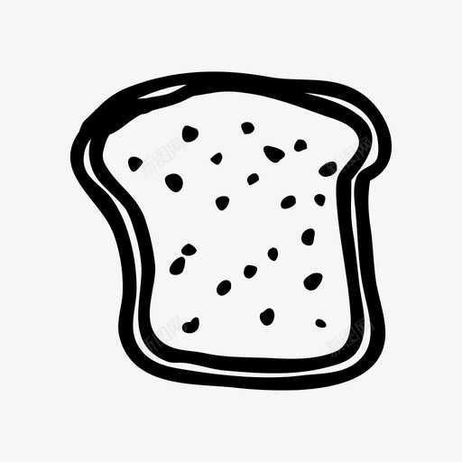 白面包面包食物图标svg_新图网 https://ixintu.com 手绘食物 白面包 面包 食物