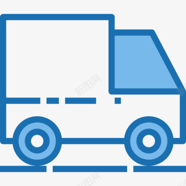 卡车购物和电子商务10蓝色图标图标