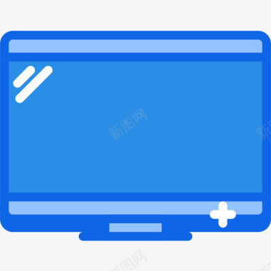 电视tech16蓝色图标图标