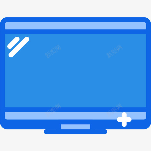 电视tech16蓝色图标svg_新图网 https://ixintu.com tech 电视 蓝色
