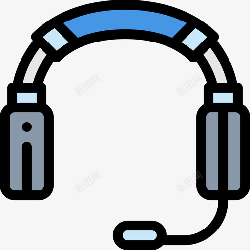 耳机电子商务80线性颜色图标svg_新图网 https://ixintu.com 电子商务 线性 耳机 颜色