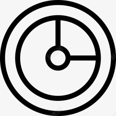 计时器橄榄球2线性图标图标