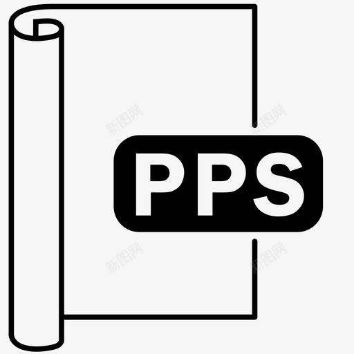 pps文件格式powerpoint图标svg_新图网 https://ixintu.com powerpoint pps pps文件 幻灯片放映 文件格式 文件格式3