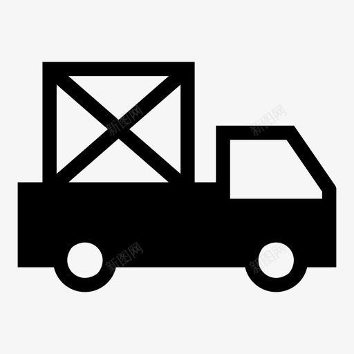 卡车货物送货图标svg_新图网 https://ixintu.com 卡车 商店 手推车 折扣 汽车 篮子 美元 货物 运输 送货 面包车