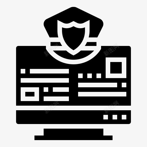 网络安全计算机警察图标svg_新图网 https://ixintu.com 保护者 网络安全 网络抢劫者 警察 计算机
