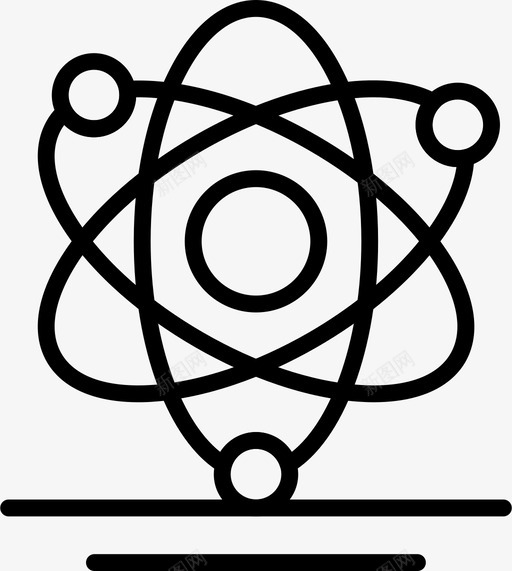 原子电子物理图标svg_新图网 https://ixintu.com 原子 物理 电子 科学