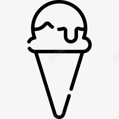 冰淇淋巴西嘉年华14直线型图标图标