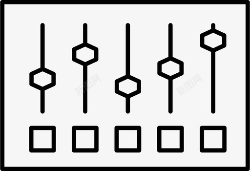 均衡器音频节拍图标svg_新图网 https://ixintu.com 均衡器 机器 节拍 音频