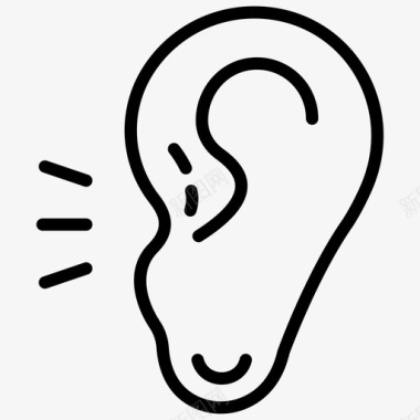 听觉音频感官图标图标