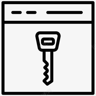 加密网站身份验证授权图标图标