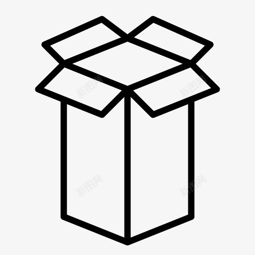 盒子电子商务包裹图标svg_新图网 https://ixintu.com 包裹 电子商务 盒子 购物