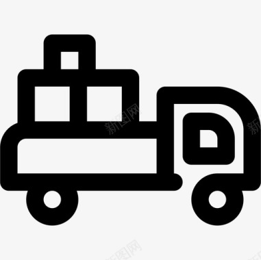 小型卡车运输125直线图标图标