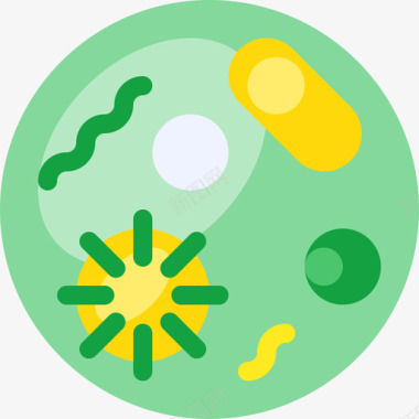 细菌科学87扁平图标图标