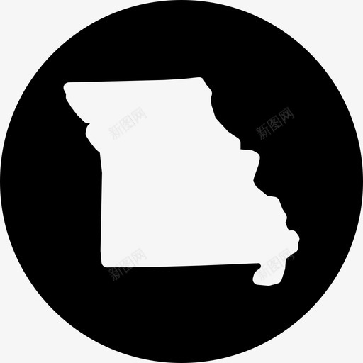 密苏里州密苏里州地图美国各州地图圆形填充图标svg_新图网 https://ixintu.com 密苏里州 密苏里州地图 美国各州地图圆形填充