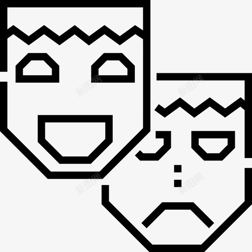 面具巴西狂欢节20线性图标svg_新图网 https://ixintu.com 巴西 狂欢节 线性 面具