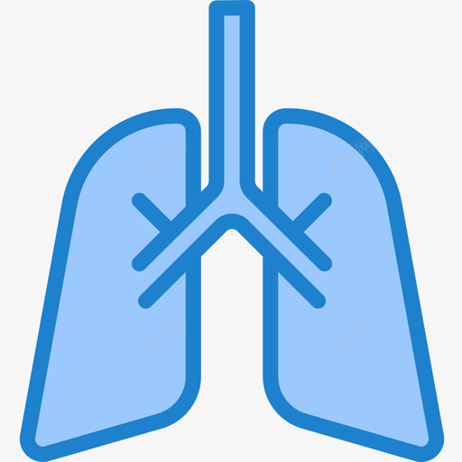肺健康护理30蓝色图标svg_新图网 https://ixintu.com 健康 护理 蓝色