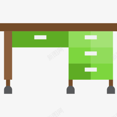 办公桌办公用品3间公寓图标图标