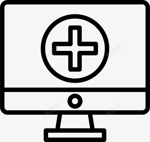 计算机医疗监视器图标svg_新图网 https://ixintu.com plus 医疗 屏幕 监视器 计算机