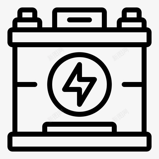 电池汽车电力图标svg_新图网 https://ixintu.com 汽车 汽车服务 电力 电池 能源