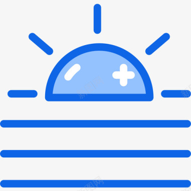 日落天气204蓝色图标图标