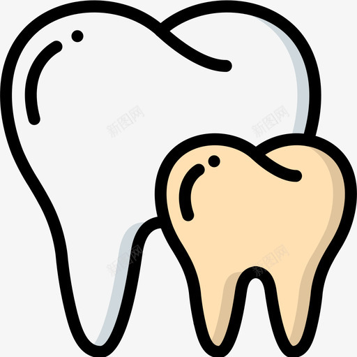 牙齿牙科学8线性颜色图标svg_新图网 https://ixintu.com 牙科 牙齿 科学 线性 颜色