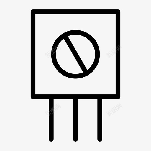 微调器元件电子图标svg_新图网 https://ixintu.com 元件 可变 外形 微调 样式 电子 电子元件 电阻器