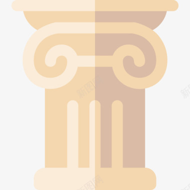 立柱埃及19扁平图标图标