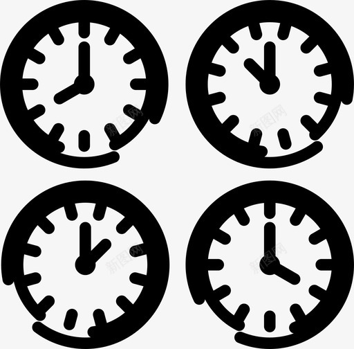 时钟小时分钟图标svg_新图网 https://ixintu.com 分钟 小时 时钟 时间