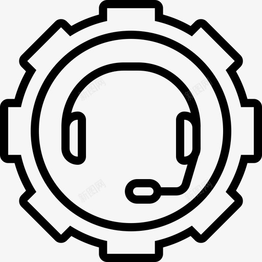 支持合作耳机图标svg_新图网 https://ixintu.com 合作 技术 支持 耳机