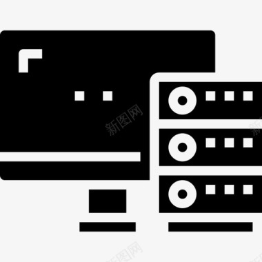 服务器网络和数据库21填充图标图标