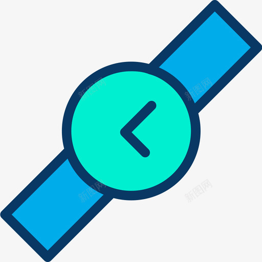 腕表时间管理45线性颜色图标svg_新图网 https://ixintu.com 时间管理 线性 腕表 颜色