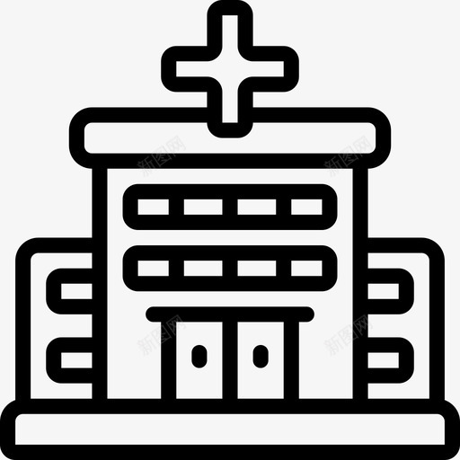 医院大楼医疗保健图标svg_新图网 https://ixintu.com 医疗 医疗保健 医院 大楼 大纲