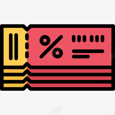 优惠券10号店彩色图标图标